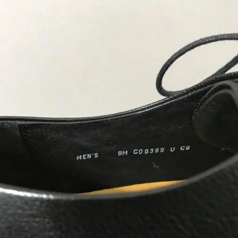 SOLD❌❌❌ Cole Haan Black Beckett Split Toe Leather 3 Eyelet Oxfords Sz-9M - Picture 7 of 8